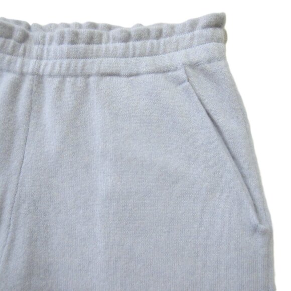 NWT Naadam Cashmere Paperbag Wide Leg in Powder Blue Knit Sweater Pants XS - Picture 3 of 5